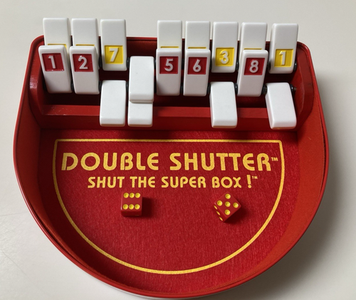 Double Shutter Dice Game Ages 8+ 1-4 Players Game Tin, Dice, Instructions - Picture 10 of 10