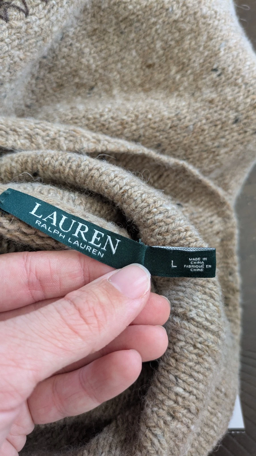 VETEMENTS Ralph Lauren maglione abito grande lana midi Donega tweed girocollo vecchi so