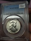 1957 P  Silver  Franklin Half Dollar, PCGS MS65  **PREMIUM QUALITY**