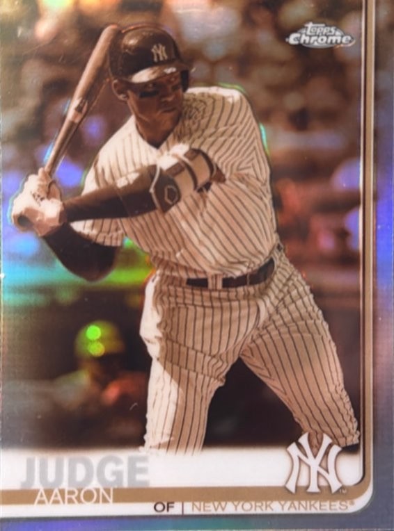 2019 Topps Chrome #100 Aaron Judge Negative Refractor