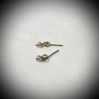 Vintage Barbie Doll Pink Pearl Earrings~ Dangle Pierced 1/4” Drop