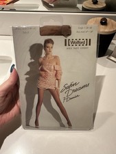 VTG Wolford Satin Dreams 7 Denier Sheer Pantyhose Tights French 2 US S Caramel