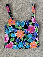 Vintage Catalina Floral Print Tankini Multicolor Regular Built-In Bra Cups