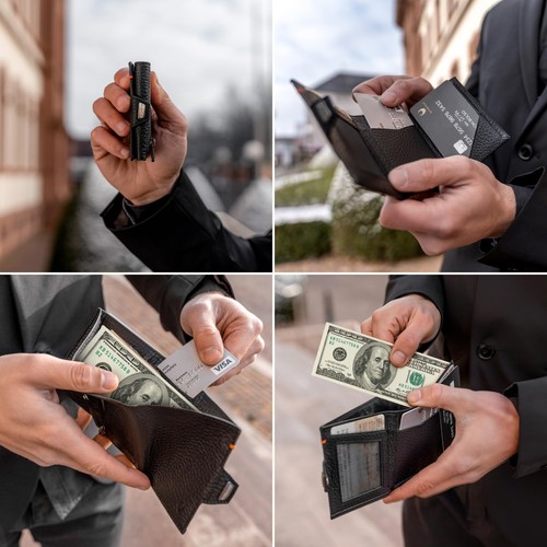 Cartera NextGen cuero - Slim sin monedero - Monedero con protección RFID - Tarjeta... - Imagen 7 de 7