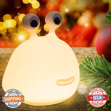Yesinaly Cute Slug Night Light for Kids Bedroom Decor - Touch Sensor, Soft Silic