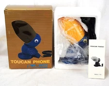 Telemania Toucan Push Button Phone Telephone The Talking Bird MIB