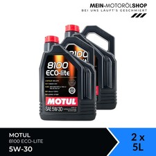 Motul 8100 Eco-lite 5W-30 Ford Opel GM Fiat GF-6A Motoröl 2x5 Liter = 10 Liter