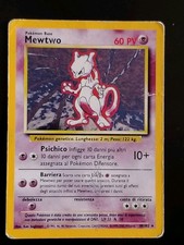 Wizards Pokémon Mewtwo 10/102 Base Set Holo Italiano 60 PV (1999)