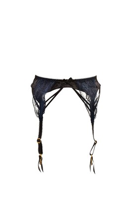 AGENT PROVOCATEUR Damen Strapse seidige Spitze schwarz Größe S