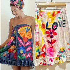 Natural Life NWT Super Soft Women's Towel Wrap Gift Gifting New Boho Hippie