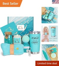 Elegant 8-Piece Retirement Spa Gift Basket for Women - Insulated Tumbler  More