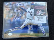 Dwight Doc Gooden 9 Inscription Signed Autographed 8x10 Photo New York Mets JSA