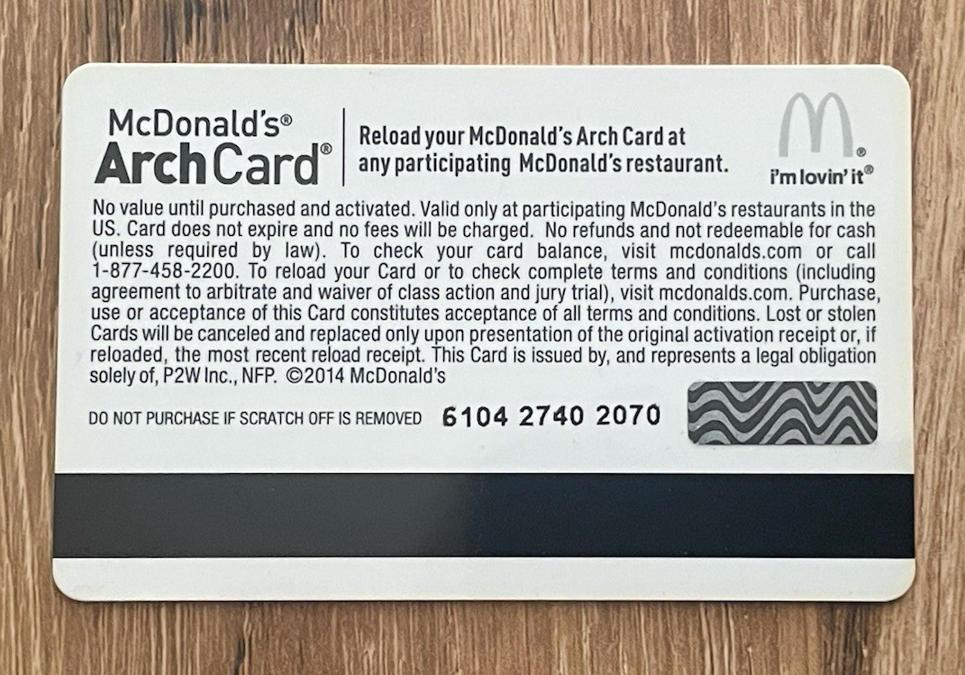 2014 McDonalds Collectible Gift Card. DENVER BRONCOS. Mint.