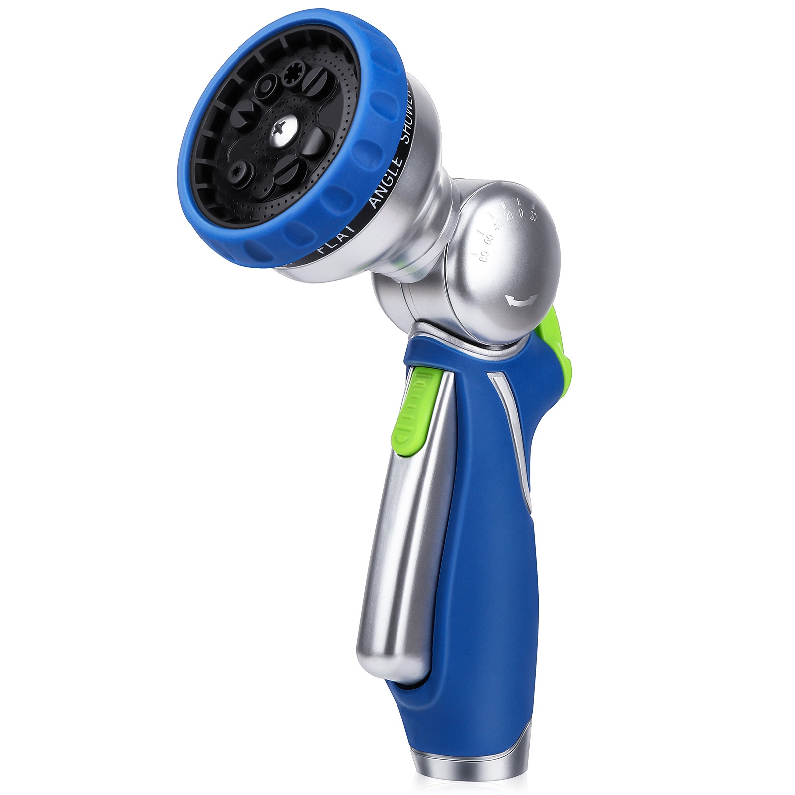 Garden Hose Nozzle, 180° Adjustable Swivel Head, 10 Spray Pattern Hose Sprayer