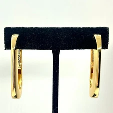 JENNY BIRD MEGA U-LINK EARRINGS Gold Modern Chunky Hoop Statement Sculptural
