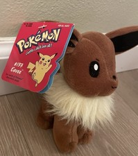 1998 Hasbro Nintendo Pokemon 133 Eevee 7" Beanie Plush Vintage w/Tags