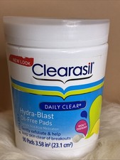 CLEARASIL DAILY CLEAR HYDRA BLAST OIL FREE ACNE 90 PADS Sealed discontinued