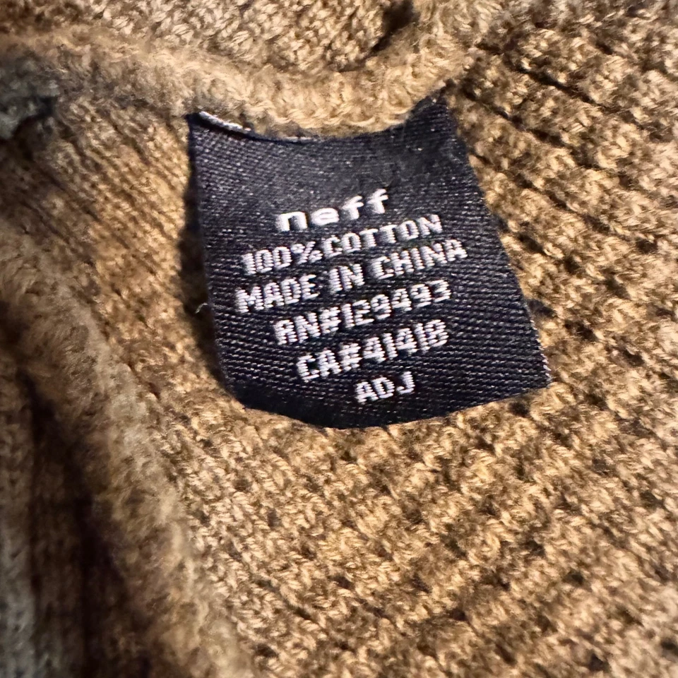 Boné de malha NEFF gorro verde oliva casual inverno quente unissex - Imagem 4 de 4