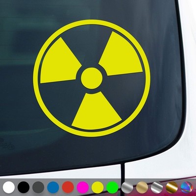 Radioaktiv Aufkleber Atomkraft Nuklear Warnung Sticker Auto Geschenkidee