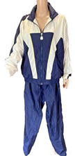 Vtg Y2K Wilson Tracksuit Women's Large Blue Yellow Tennis Retro 90's Colorblock