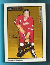 HIGH GRADE-CENTERED! 1997-98 Beehive GOLDEN Authentic Signature Ted Lindsay Auto