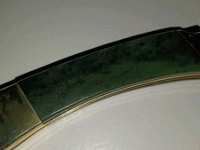 Buck 110 Custom Jade Handle Has Been Carried And Sharpened. Tight Lock Up !RARE!