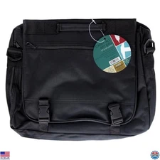 Pro Art Black 15"x12"x2.75" Durable Art Supply Messenger Bag, Large Capacity