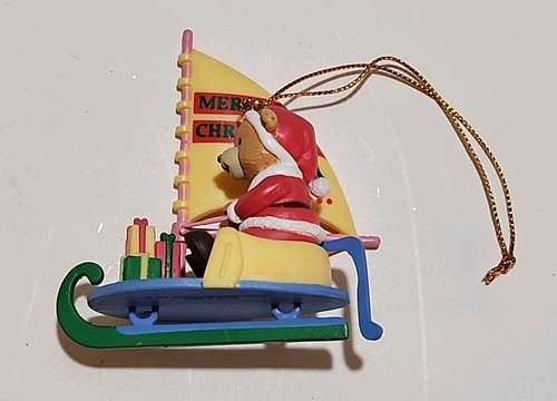 4 Babbo Natale in treno orsacchiotto cavallo a dondolo orsacchiotto surf ghiaccio Arctic Express ornamenti - Foto 18 di 23