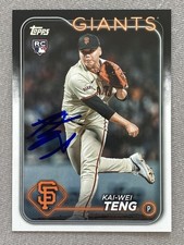 SAN FRANCISCO GIANTS KAI-WEI TENG AUTOGRAPH 2024 TOPPS UPDATE RC TRADING CARD
