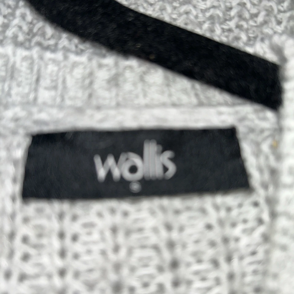 Wallis Light Grey Round Neck Ladies Jumper Size S - Image 2 of 4