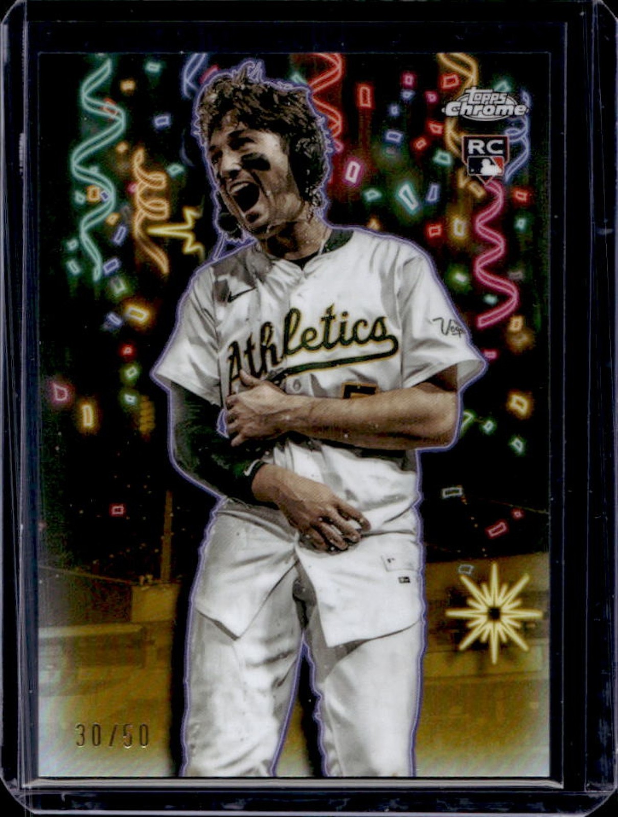 2025 Topps Chrome Update Jacob Wilson Celebracion RC Gold Refractor #30/50