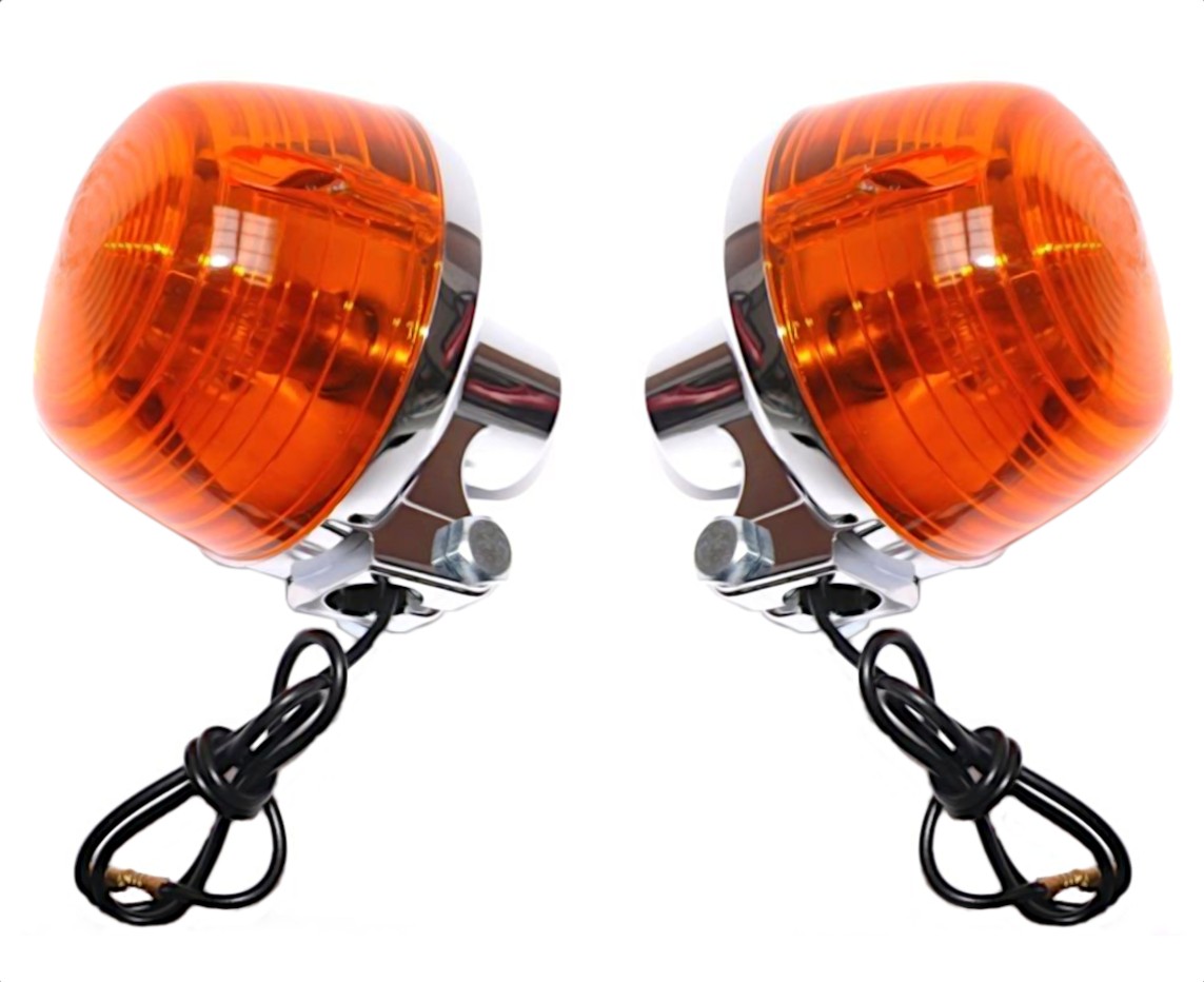 Clignotants moto orange pour Honda CB 125 et XL 250, feux de signalisation avant et arrière x2
