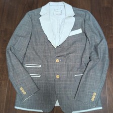 USED RARE 2014 SACAI TAILORED JACKET, GLEN CHECK AND HOUNDSTOOTH PATTERN. GO