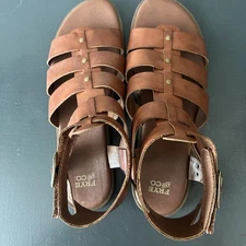 Frye and Co. Womens Dahlia Ankle Strap Gladiator Sandals 9 M US | Cognac