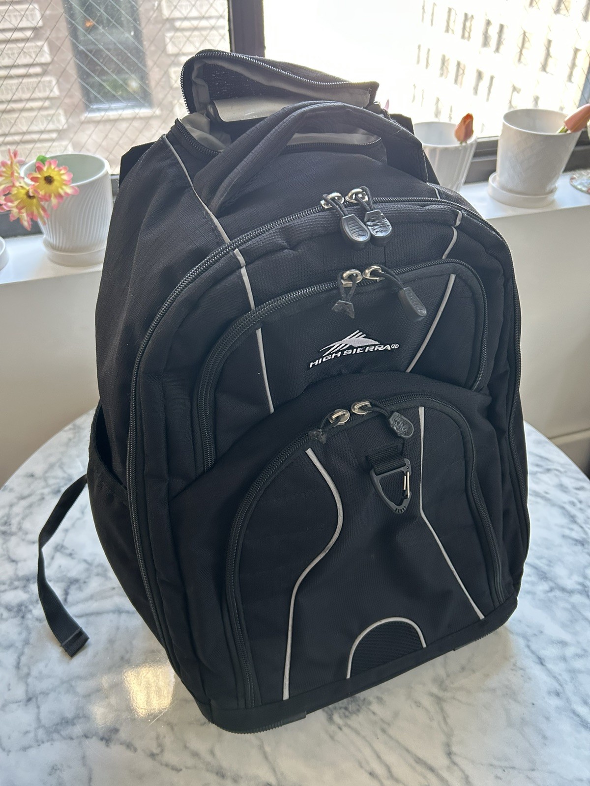 HIGH SIERRA - Freewheel Wheeled Laptop Backpack, BLACK: 20.5 x 13.5 x 8-Inch