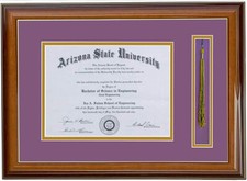 DIPLOMA FRAME WITH TASSEL HOLDER 8x6,8x10,8.5x11,10x13,11x14 RC WALNUT-PURPLE