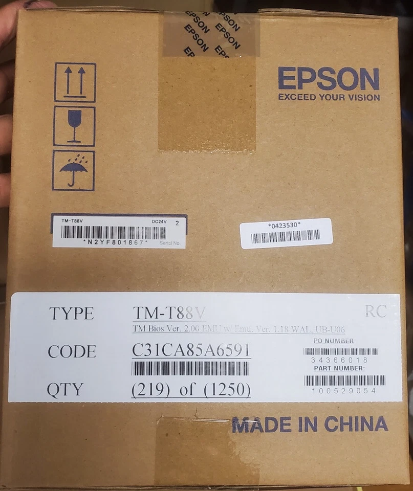Epson TM-T88V Receipt Printer - PoweredPlus USB NEW P/N: C31CA85A6591. Brand New - Image 4 of 4