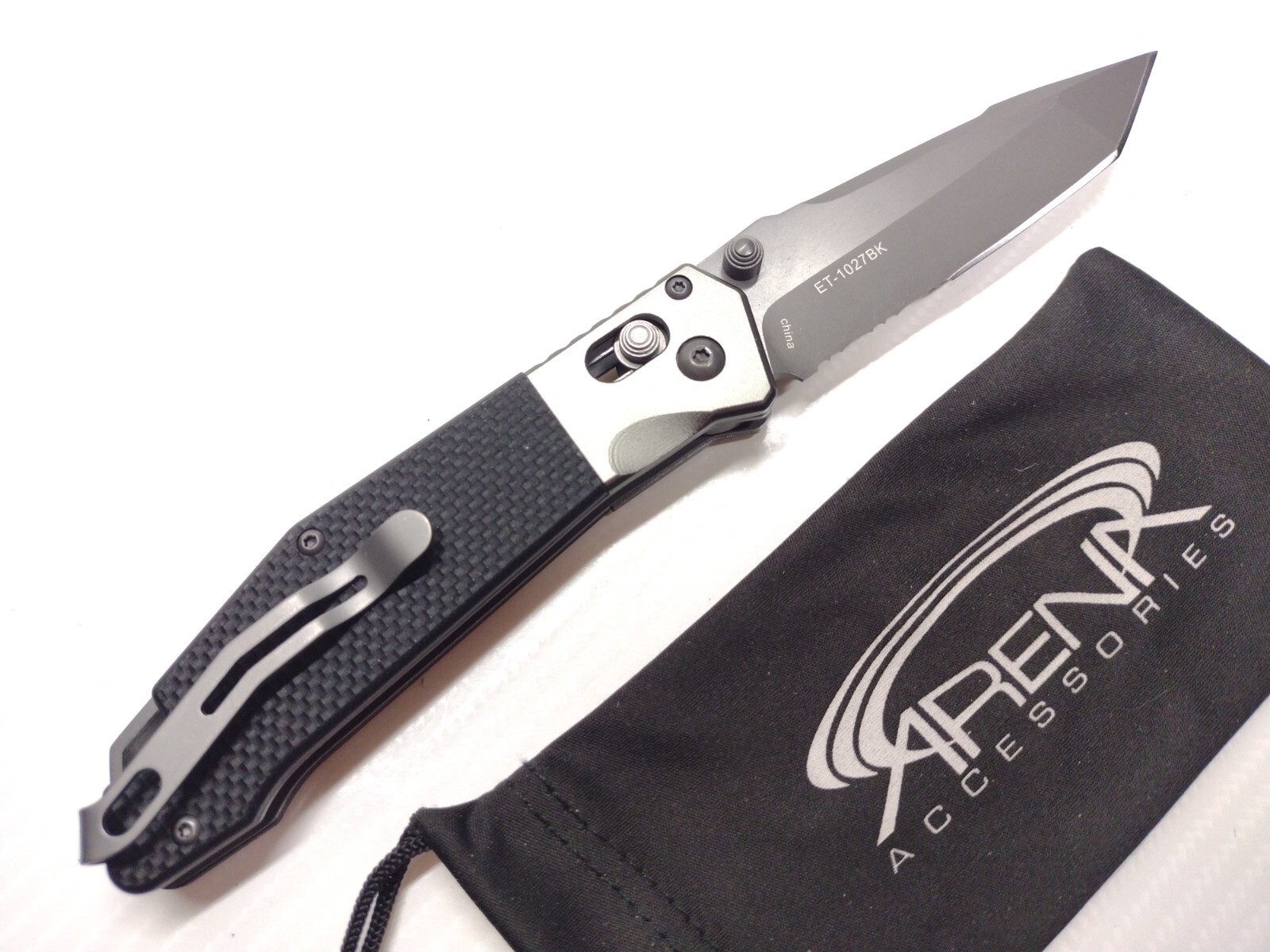 Elite Tactical Tanto Ball Bearing Pivot Manual Axis Lock Pocket Knife G10 8Cr13