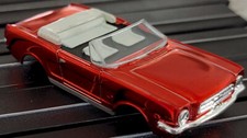 Ford Mustang Convertible Red JL TJet HO Slot Car BODY for AURORA autoworld DASH