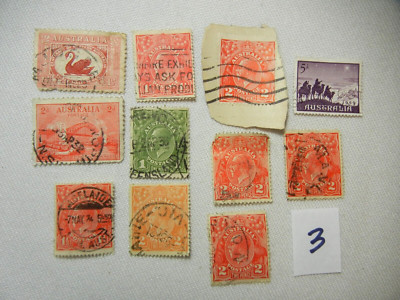 Mixed Lot of Old Australia Postage Stamps - 11 Count - Lot #3 | eBay