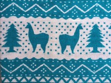 NEW BLANKET THROW YAK WOOL BLEND TURQUOISE BLUE LLAMA NEPAL HANDMADE MULTI-COLOR