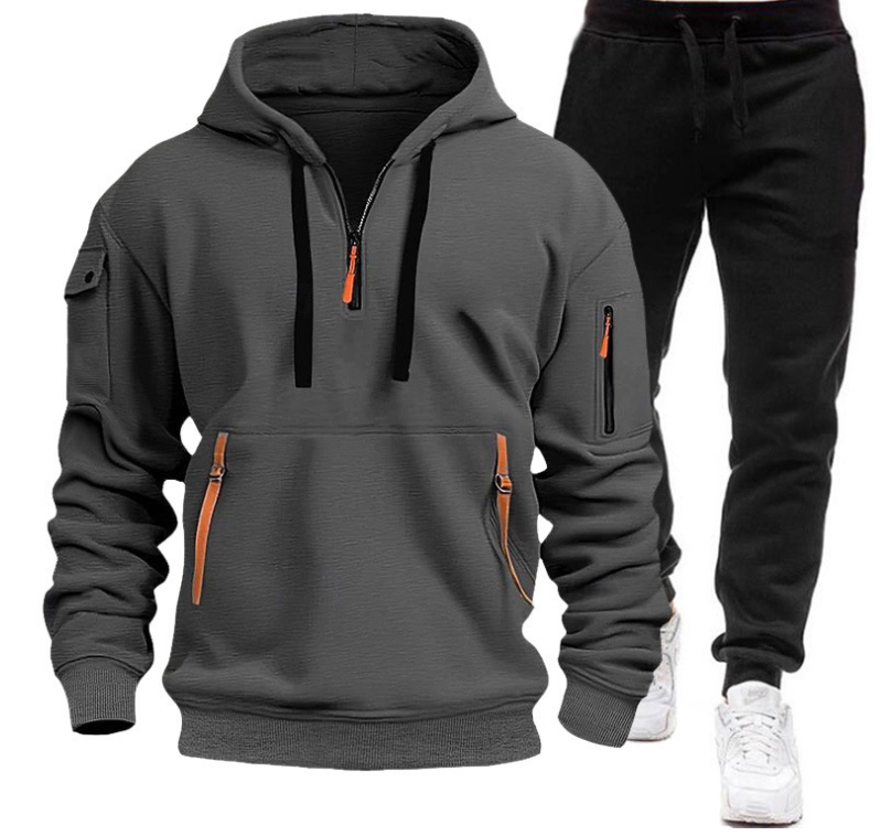 Fall/Winter Men's Tracksuit 2pcs Hoodies+pant set Casual Jogging Gym