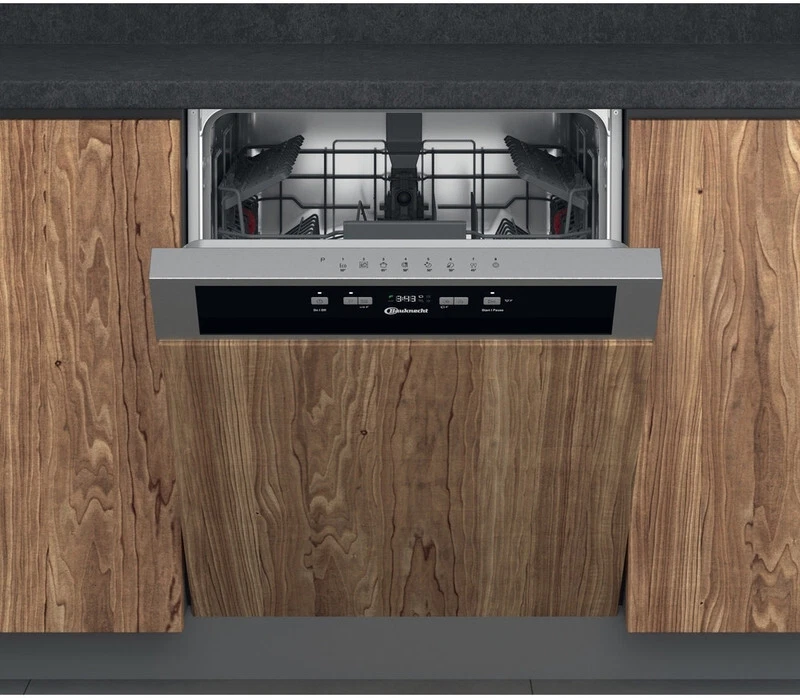 Bauknecht BKBC 3C26 teilintegrierter Geschirrspüler: 60 cm, Edelstahl EEK: E 1A
