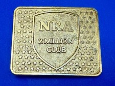 Nra 2 Million Club National Rifle Association Stars Shield Belt Buckle