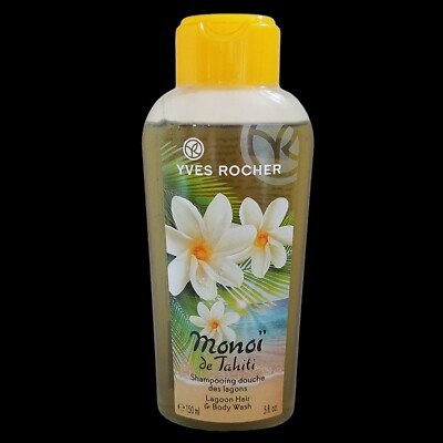 Yves Rocher MONOI DE TAHITI Gardenia Lagoon Hair & Body Wash Women 5 fl oz NOS