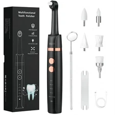 Tooth Polisher - SIQUER Plaque Remover for Teeth Whitening, with 5 Replacement