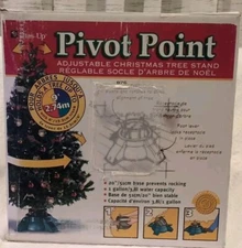 Pivot Point Adjustable Live Christmas Tree Stand-Holds 9ft Tree-1 Gal Water Bowl