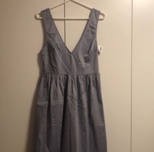 Urban Outfitters Blue Plunging V Neck Ruffle Dress