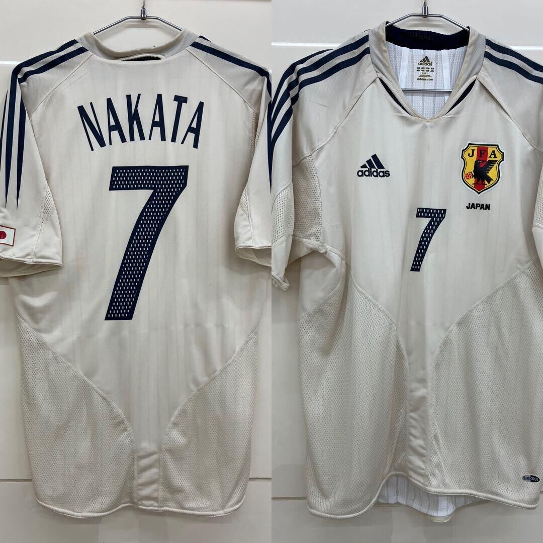 Hidetoshi Nakata Adidas 2004 2006 #7 Japan Away Authentic Hidetoshi Nakata Adidas 2004 2006 #7 Japan Away Authentic