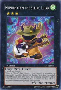 Muzurhythm the String Djinn - SP14-EN028 - Starfoil Rare - 1st Edition x3 - Near